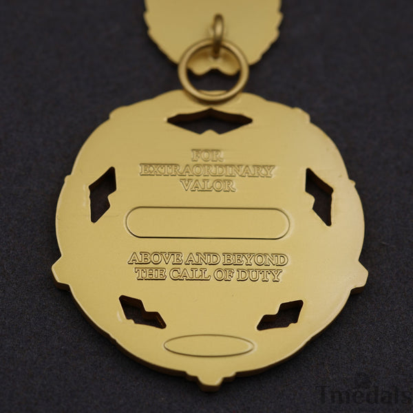 Public Safety Medal of Valor Replica – Full Set 1:1 Gilt Brass USA Medal Rare