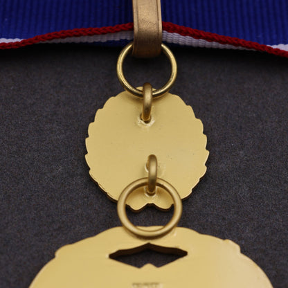 US DOJ Public Safety Medal of Valor Replica – Full Size Set Gilt Brass USA Medal