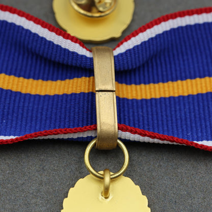 US DOJ Public Safety Medal of Valor Replica – Full Size Set Gilt Brass USA Medal
