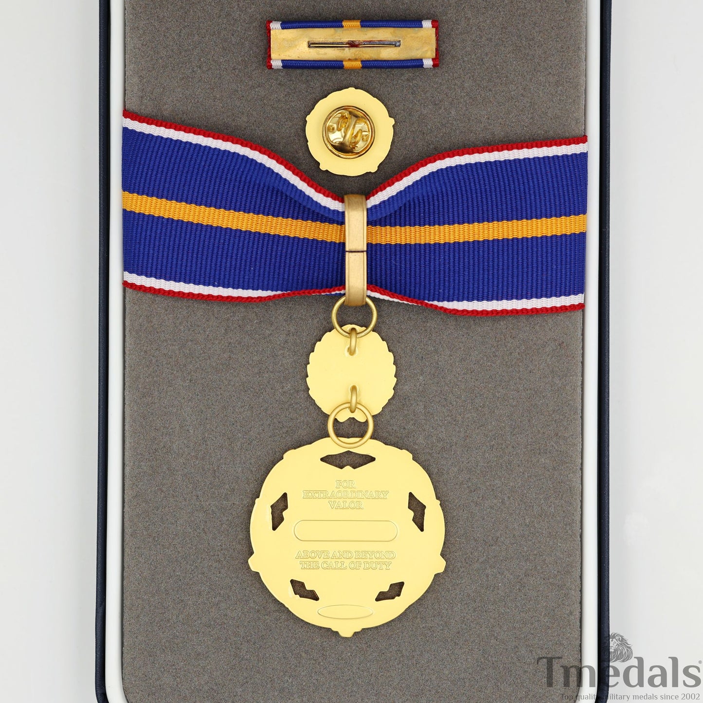 US DOJ Public Safety Medal of Valor Replica – Full Size Set Gilt Brass USA Medal