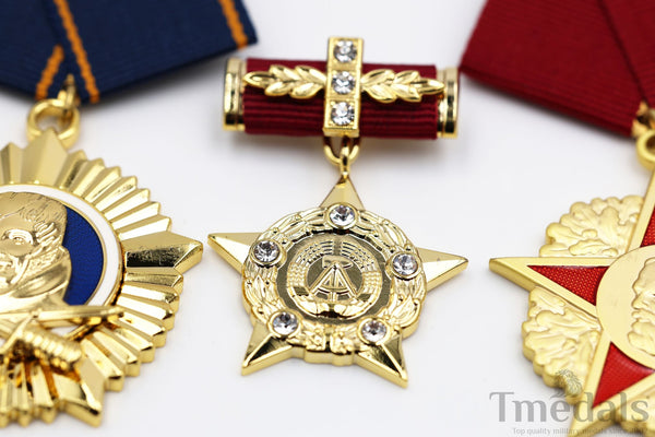 DDR Medal Set – Hero of GDR, Karl Marx, Scharnhorst – Germany Full Size Replica