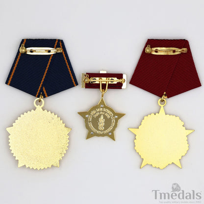 DDR Medal Set – Hero of GDR, Karl Marx, Scharnhorst – Germany Full Size Replica