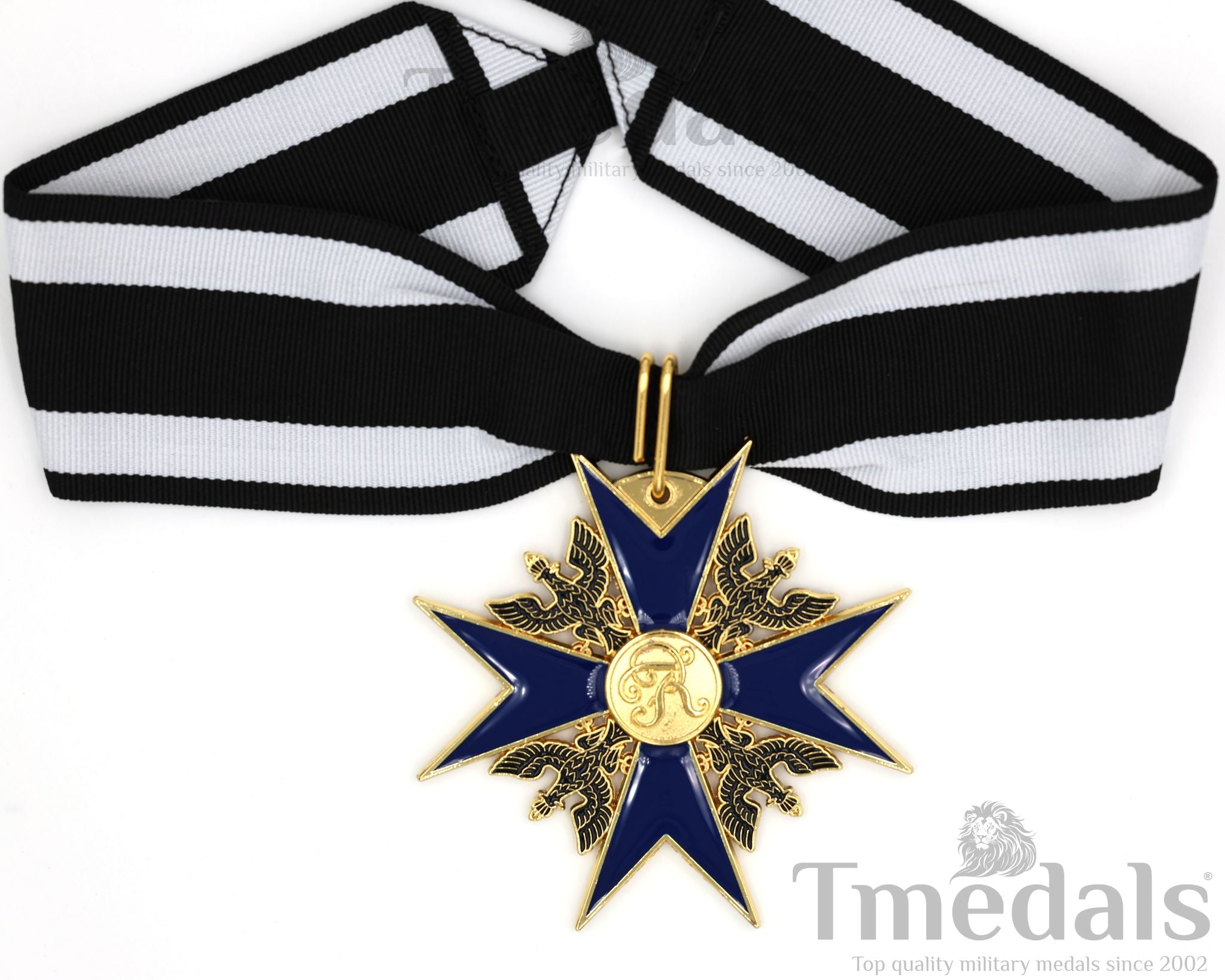 Order of the Black Eagle Badge – Prussia 1701 Blue Enamel Maltese Cross Replica