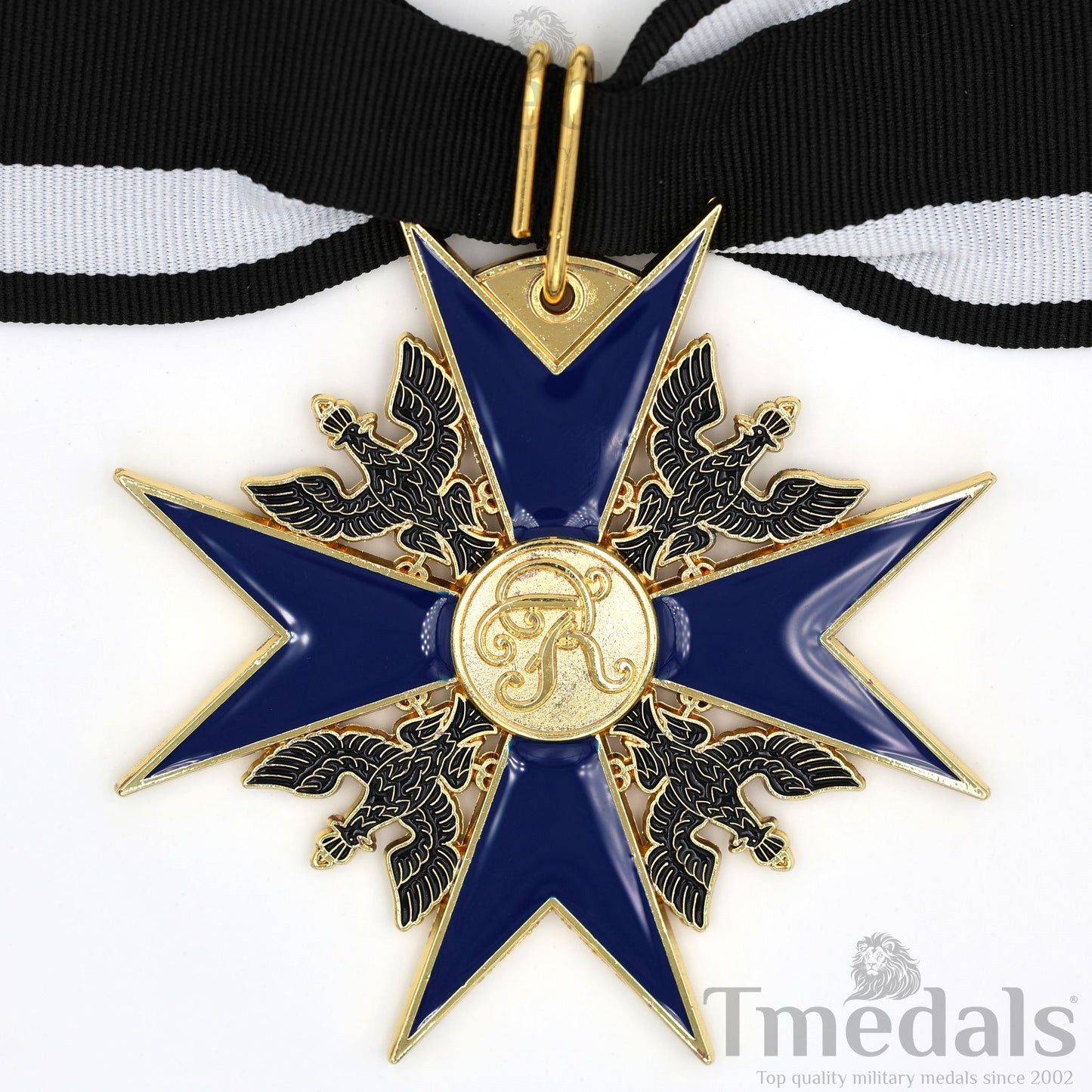 Order of the Black Eagle Badge – Prussia 1701 Blue Enamel Maltese Cross Replica