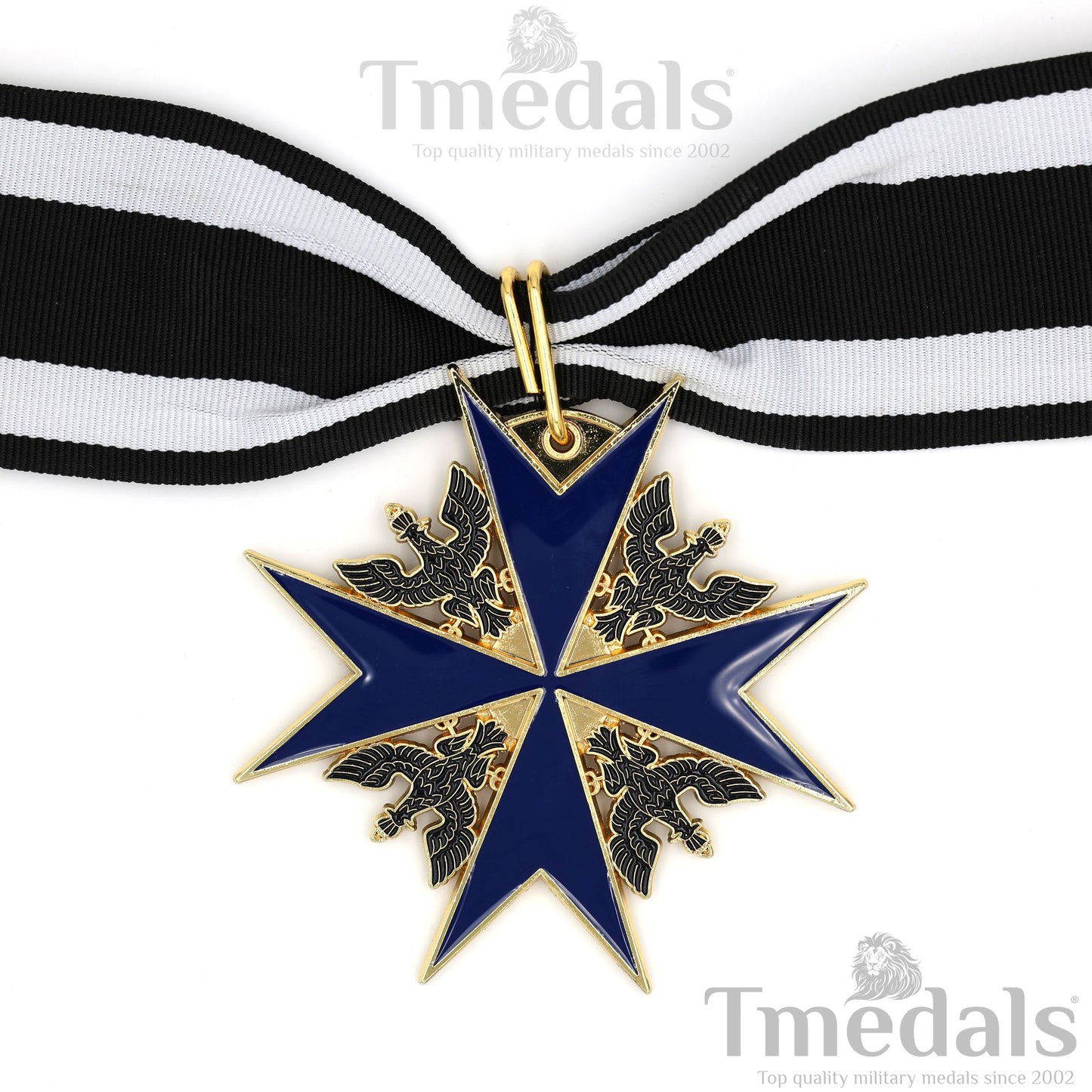 Order of the Black Eagle Badge – Prussia 1701 Blue Enamel Maltese Cross Replica