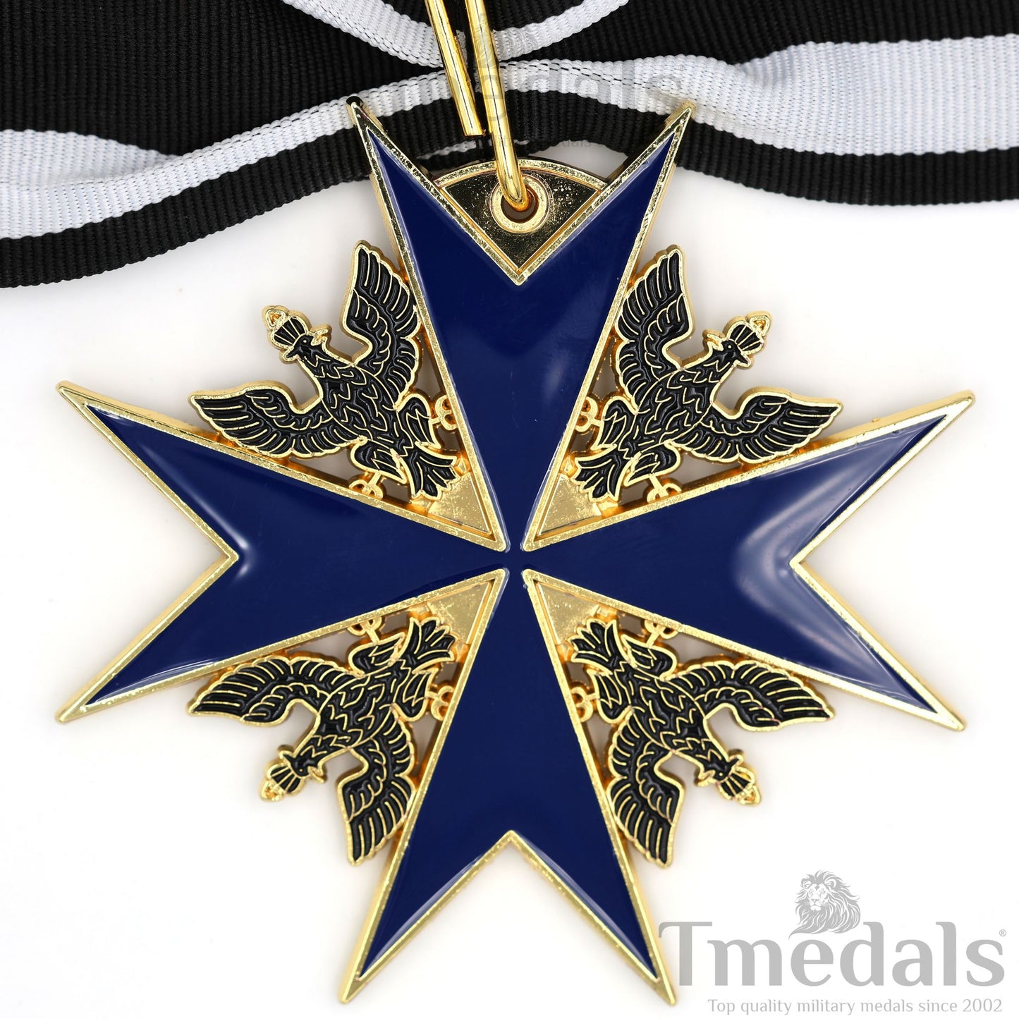 Order of the Black Eagle Badge – Prussia 1701 Blue Enamel Maltese Cross Replica