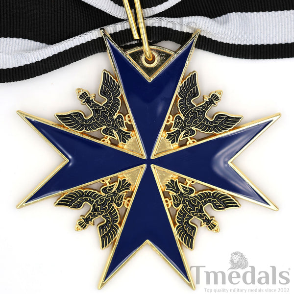 Order of the Black Eagle Badge – Prussia 1701 Blue Enamel Maltese Cross Replica