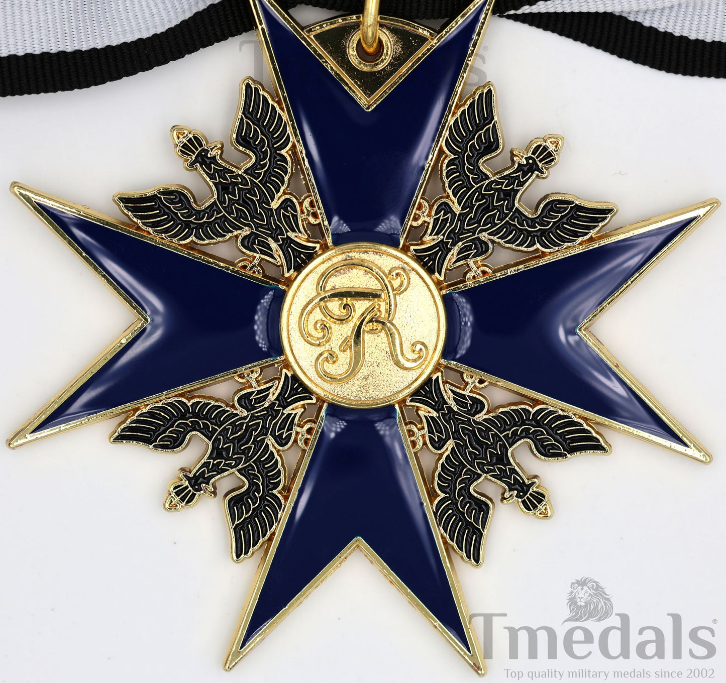 Order of the Black Eagle Badge – Prussia 1701 Blue Enamel Maltese Cross Replica