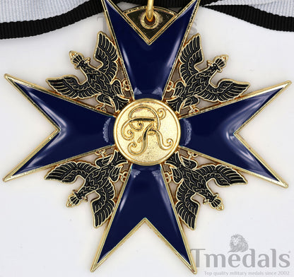Order of the Black Eagle Badge – Prussia 1701 Blue Enamel Maltese Cross Replica