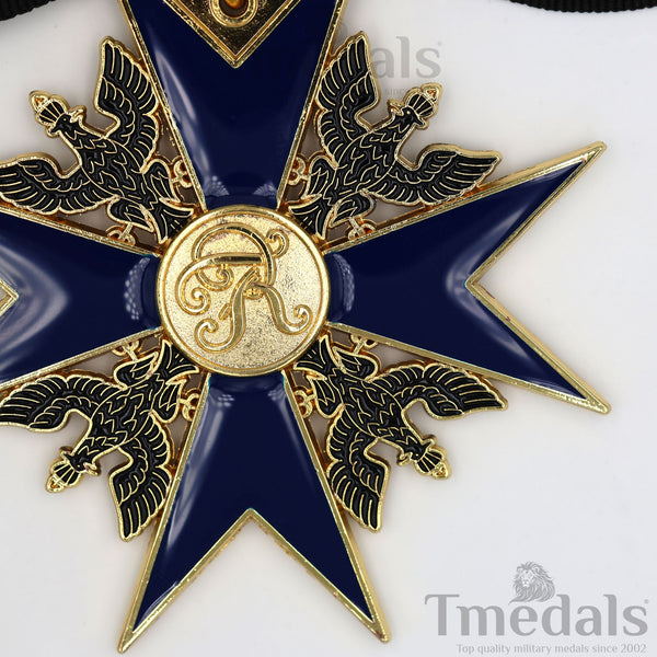 Order of the Black Eagle Badge – Prussia 1701 Blue Enamel Maltese Cross Replica