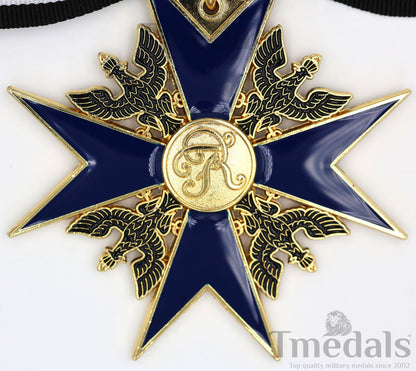 Order of the Black Eagle Badge – Prussia 1701 Blue Enamel Maltese Cross Replica