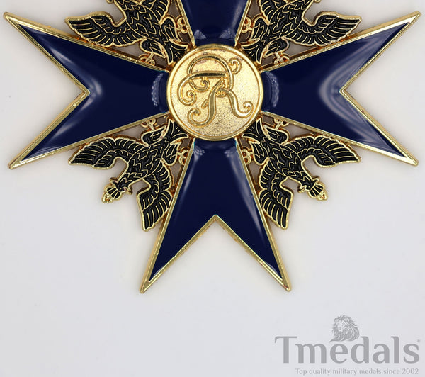 Order of the Black Eagle Badge – Prussia 1701 Blue Enamel Maltese Cross Replica