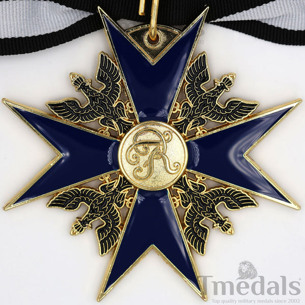 Order of the Black Eagle Badge – Prussia 1701 Blue Enamel Maltese Cross Replica