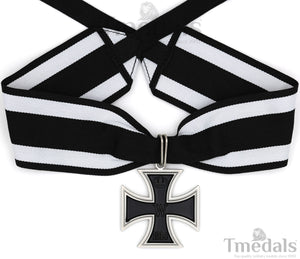 Iron Cross Neck Badge Replica – 1813 / 1914 Prussia German WW1 Medal with Ribbon