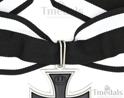 Iron Cross Neck Badge Replica – 1813 / 1914 Prussia German WW1 Medal with Ribbon Replica