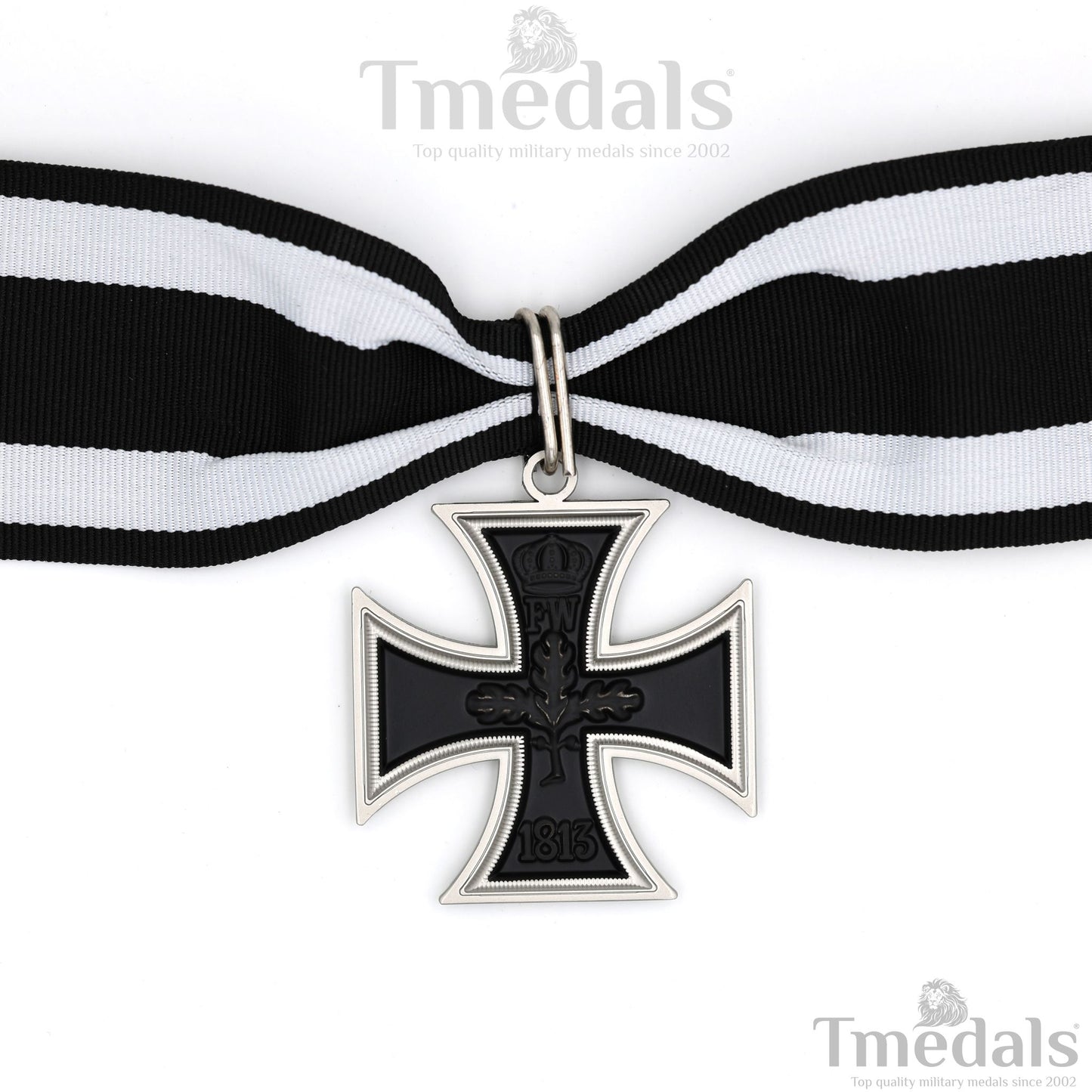 Iron Cross Neck Badge Replica – 1813 / 1914 Prussia German WW1 Medal with Ribbon Replica