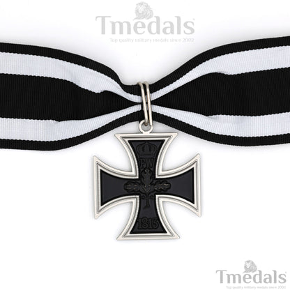 Iron Cross Neck Badge Replica – 1813 / 1914 Prussia German WW1 Medal with Ribbon Replica