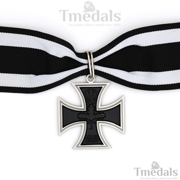 Iron Cross Neck Badge Replica – 1813 / 1914 Prussia German WW1 Medal with Ribbon