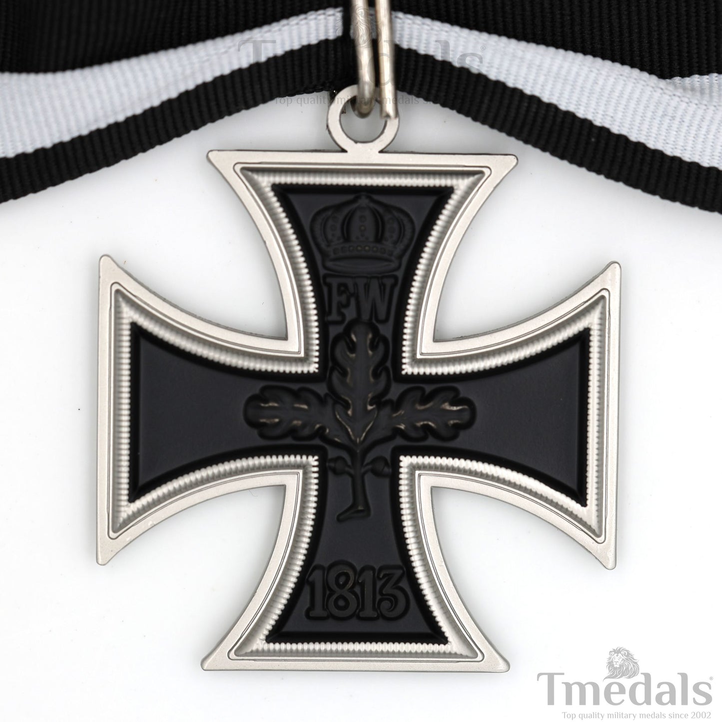 Iron Cross Neck Badge Replica – 1813 / 1914 Prussia German WW1 Medal with Ribbon Replica