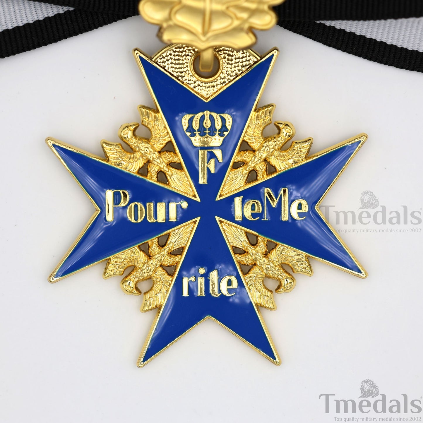 Prussian MWWI German Pour le Mérite Blue Max Medal with Oak Leaves – Replica Versionedal Replica WW1