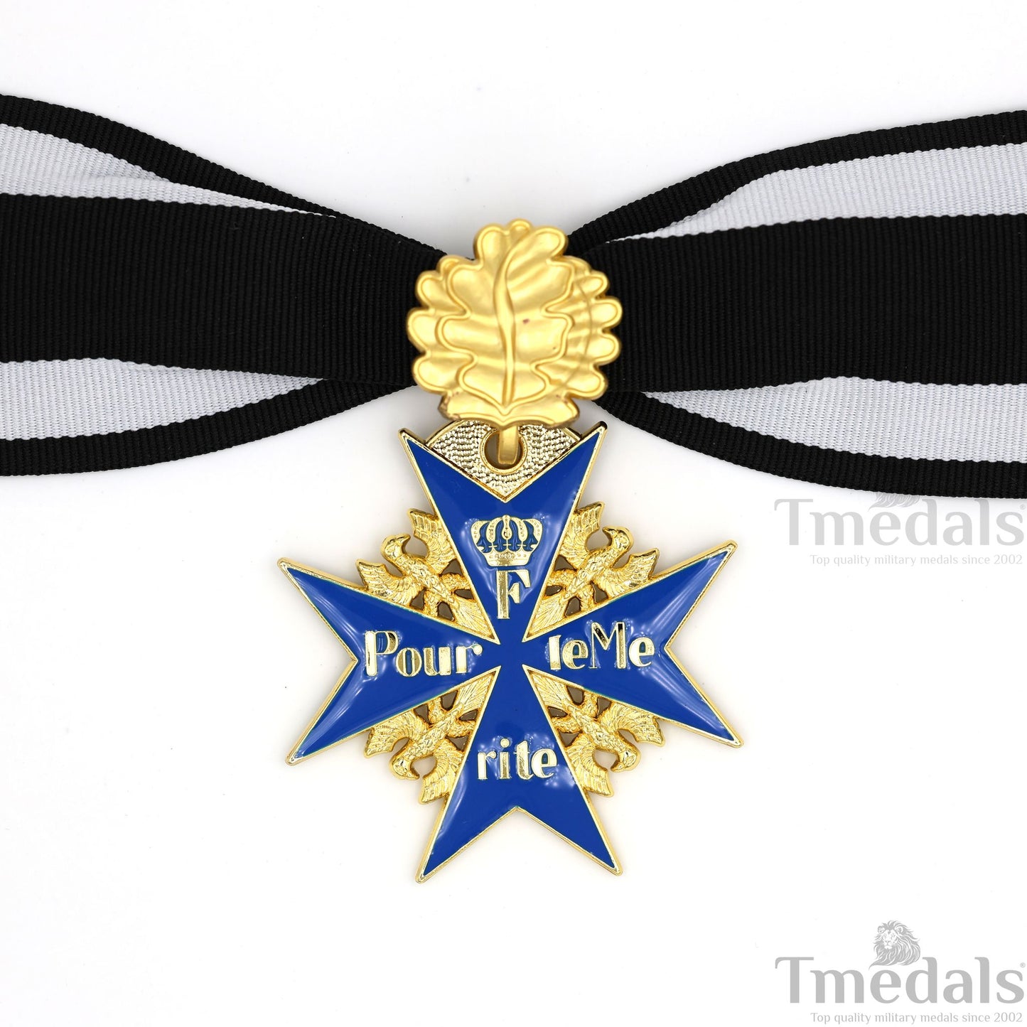 Prussian MWWI German Pour le Mérite Blue Max Medal with Oak Leaves – Replica Versionedal Replica WW1
