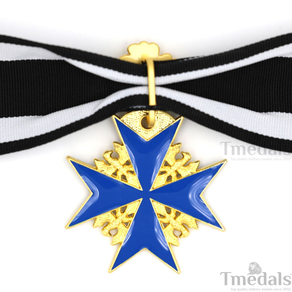 Pour le Mérite Blue Max Neck Badge with Ribbon – Prussian MWWI German Pour le Mérite Blue Max Medal with Oak Leaves – Replica Versionedal Replica WW1 (Copy)