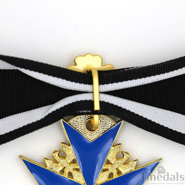 Pour le Mérite Blue Max Neck Badge with Ribbon – Prussian MWWI German Pour le Mérite Blue Max Medal with Oak Leaves – Replica Versionedal Replica WW1 (Copy)