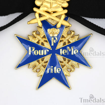 Prussian MWWI German Pour le Mérite Blue Max Medal with Oak Leaves – Replica Versionedal Replica WW1