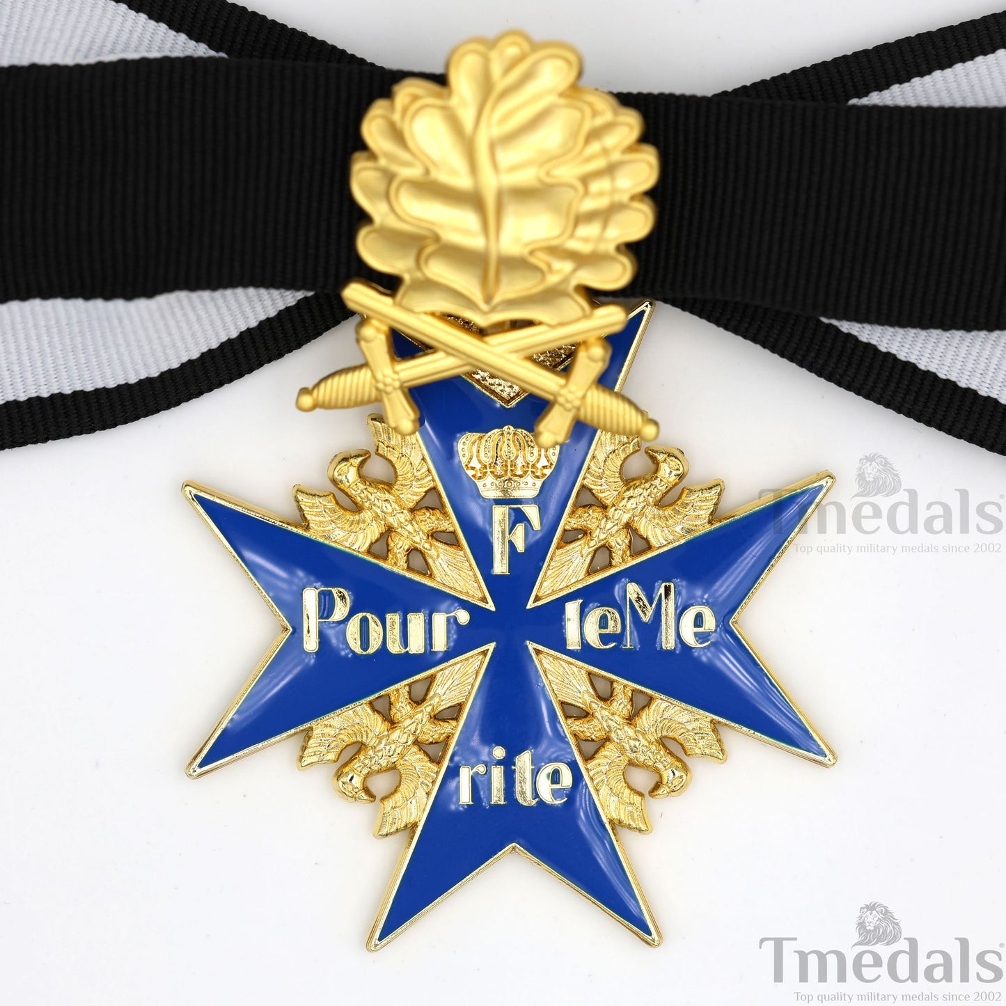 Prussian MWWI German Pour le Mérite Blue Max Medal with Oak Leaves – Replica Versionedal Replica WW1