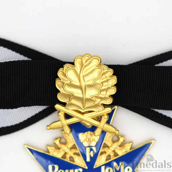 Pour le Mérite Blue Max Neck Badge with Ribbon – Prussian MWWI German Pour le Mérite Blue Max Medal with Oak Leaves – Replica Versionedal Replica WW1 (Copy) (Copy)