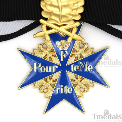 Prussian MWWI German Pour le Mérite Blue Max Medal with Oak Leaves – Replica Versionedal Replica WW1
