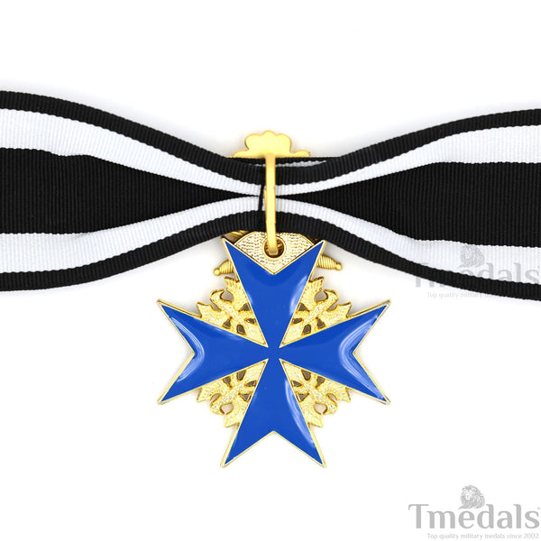 Pour le Mérite Blue Max Neck Badge with Ribbon – Prussian MWWI German Pour le Mérite Blue Max Medal with Oak Leaves – Replica Versionedal Replica WW1 (Copy) (Copy)