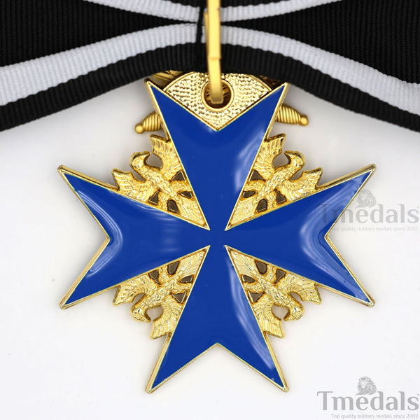 Pour le Mérite Blue Max Neck Badge with Ribbon – Prussian MWWI German Pour le Mérite Blue Max Medal with Oak Leaves – Replica Versionedal Replica WW1 (Copy) (Copy)