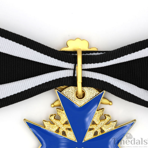 Pour le Mérite Blue Max Neck Badge with Ribbon – Prussian MWWI German Pour le Mérite Blue Max Medal with Oak Leaves – Replica Versionedal Replica WW1 (Copy) (Copy)