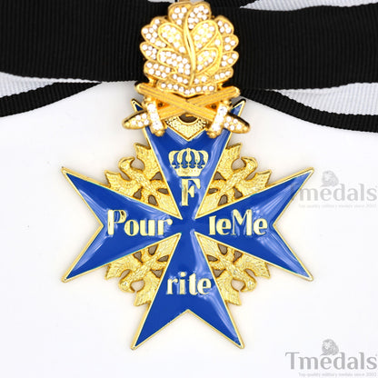 Pre-WWII German Pour le Mérite with Swords & Diamonds – Replica