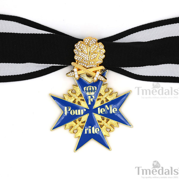 Pre-WWII German Pour le Mérite with Swords & Diamonds – Replica