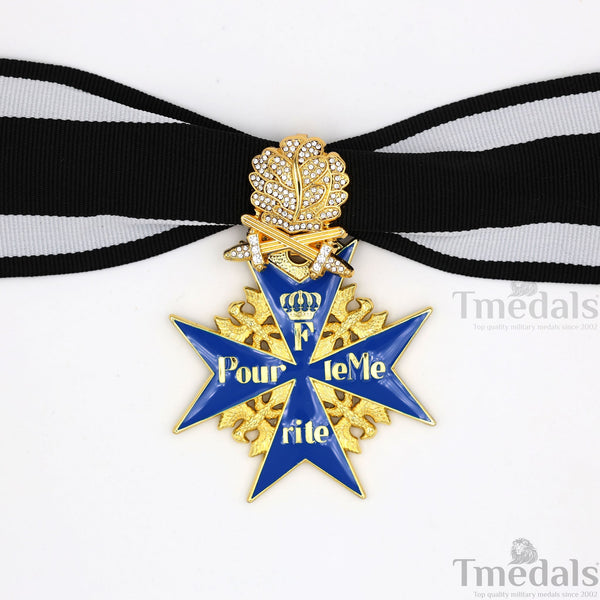Pre-WWII German Pour le Mérite with Swords & Diamonds – Replica