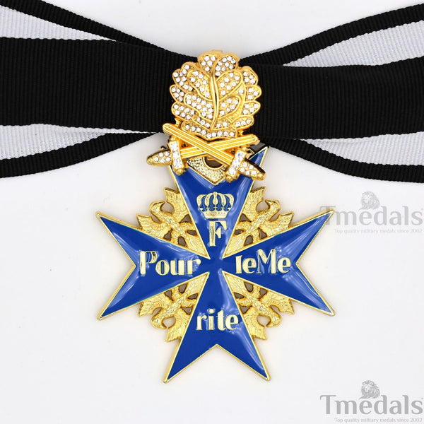 Pre-WWII German Pour le Mérite with Swords & Diamonds – Replica