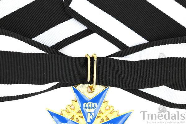 Pour le Mérite Blue Max Neck Badge with Ribbon – Prussian Medal Replica WW1