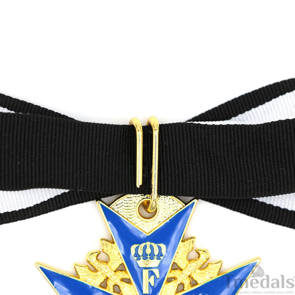 Pour le Mérite Blue Max Neck Badge with Ribbon – Prussian Medal Replica WW1