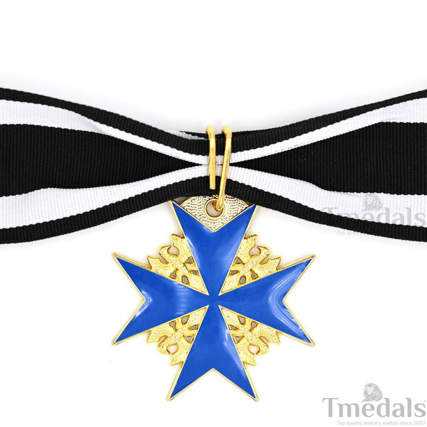 Pour le Mérite Blue Max Neck Badge with Ribbon – Prussian Medal Replica WW1