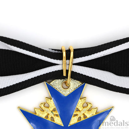 Pour le Mérite Blue Max Neck Badge with Ribbon – Prussian Medal Replica WW1