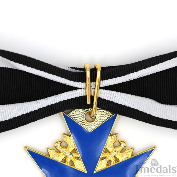 Pour le Mérite Blue Max Neck Badge with Ribbon – Prussian Medal Replica WW1