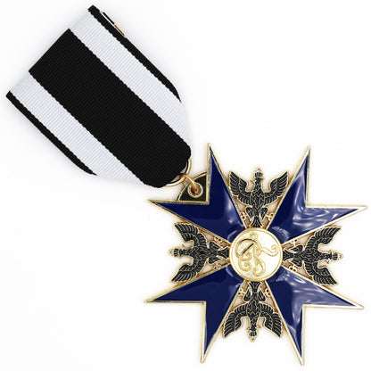Prussian Order of the Black Eagle 1701 Badge with Short Ribbon
