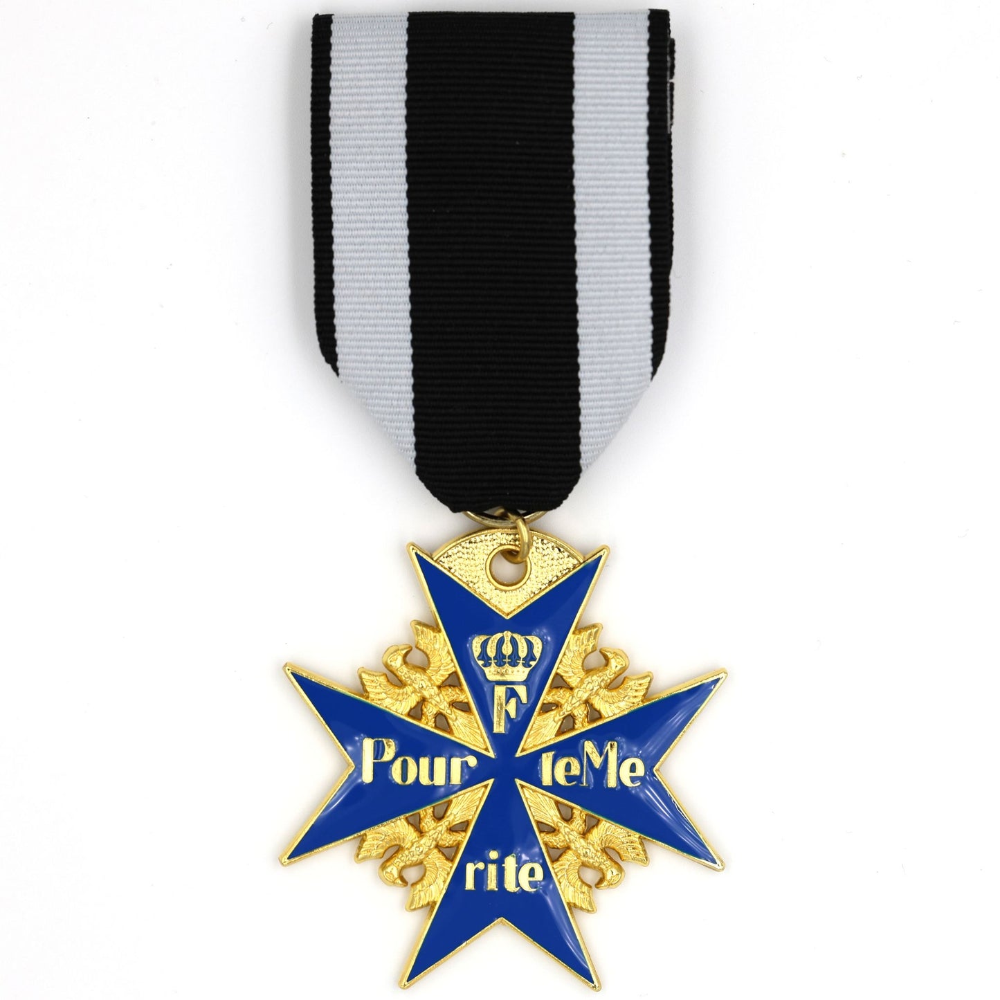 Prussian Pour le Mérite “Blue Max” WW1 Medal with Ribbon