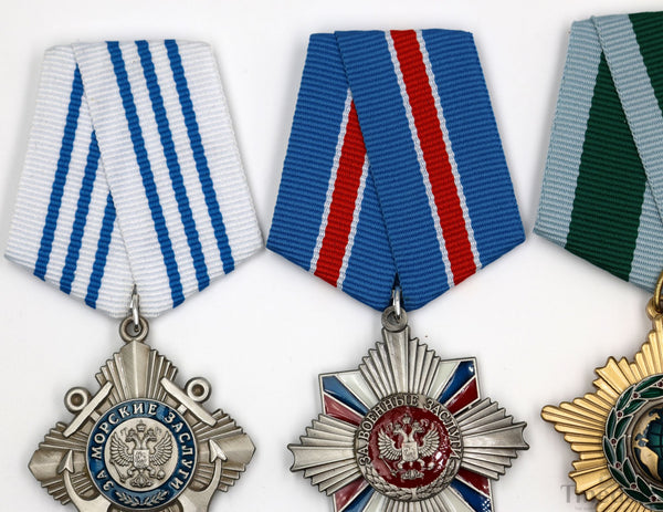 Russia 4 Orders Medal Set Friendship Honor Cultural Maritime Replica Badge Lot
