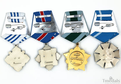 Russia 4 Orders Medal Set Friendship Honor Cultural Maritime Replica Badge Lot