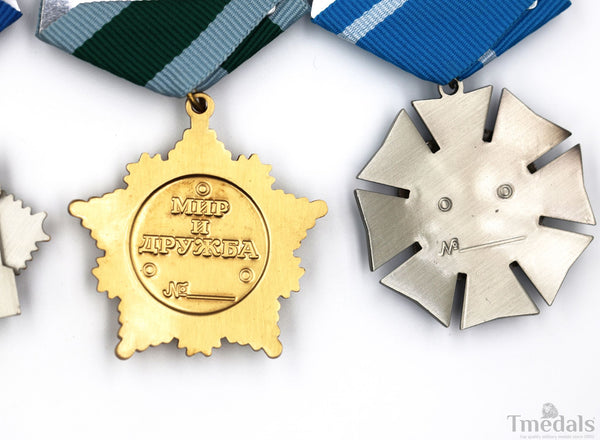 Russia 4 Orders Medal Set Friendship Honor Cultural Maritime Replica Badge Lot