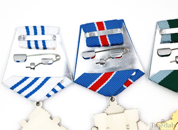 Russia 4 Orders Medal Set Friendship Honor Cultural Maritime Replica Badge Lot