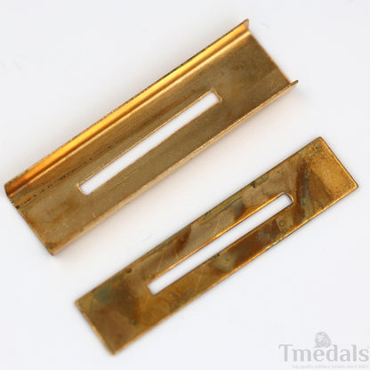 Brass Mounting Bars for U.S. &amp; U.K. Military Ribbon Assembly – 100 Pairs (200 Pieces)